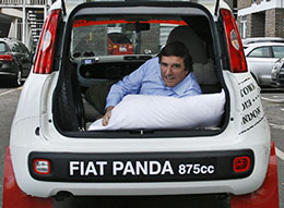 Fiat Panda sleeping department